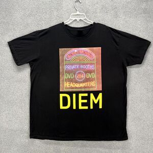 Diem T-Shirt Unisex 3XL Black " Private Booths Neon Light Sign Print‎ "